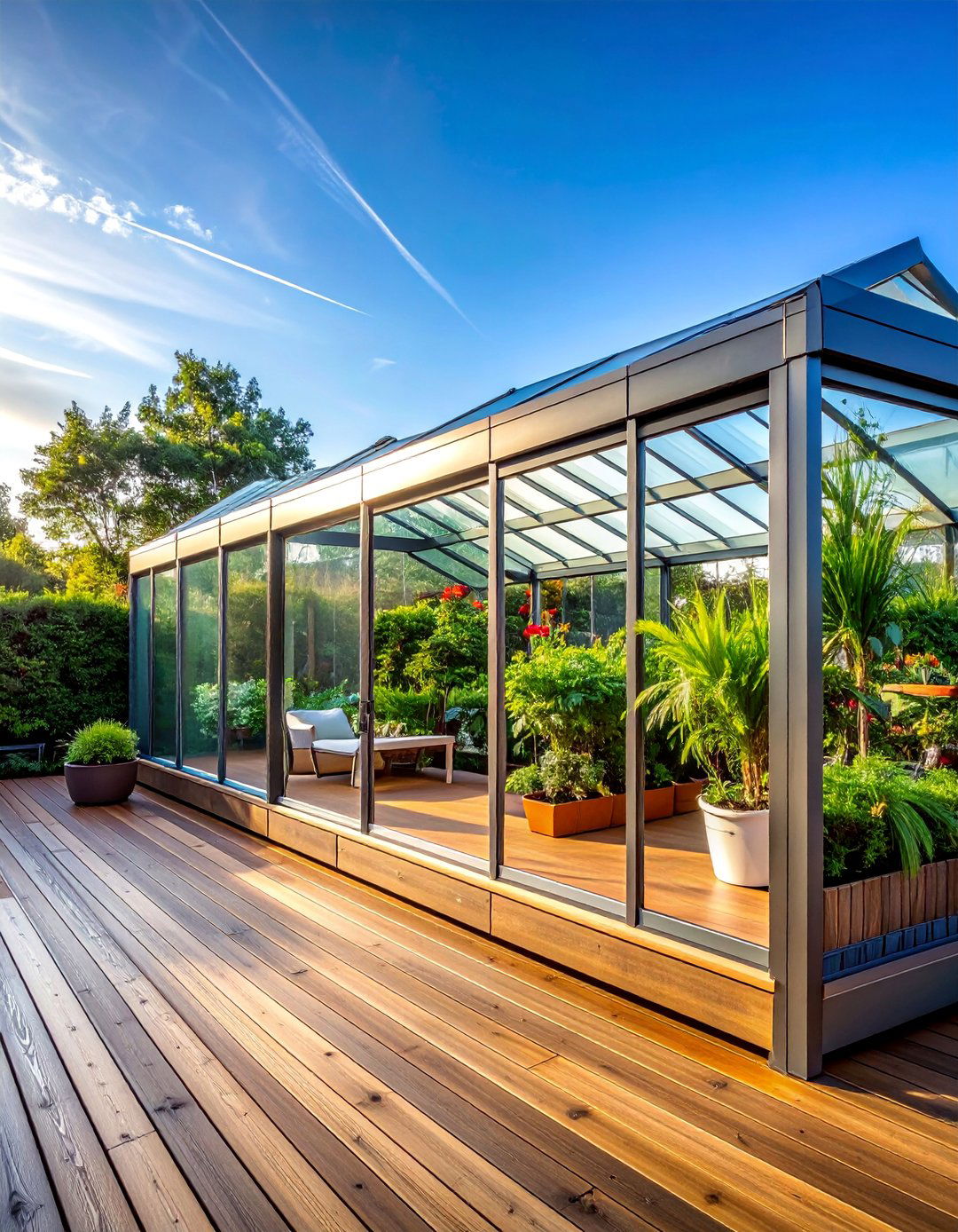 Greenhouse Deck Hybrid - 30 Partially Covered Deck Ideas for Year-Round Enjoyment