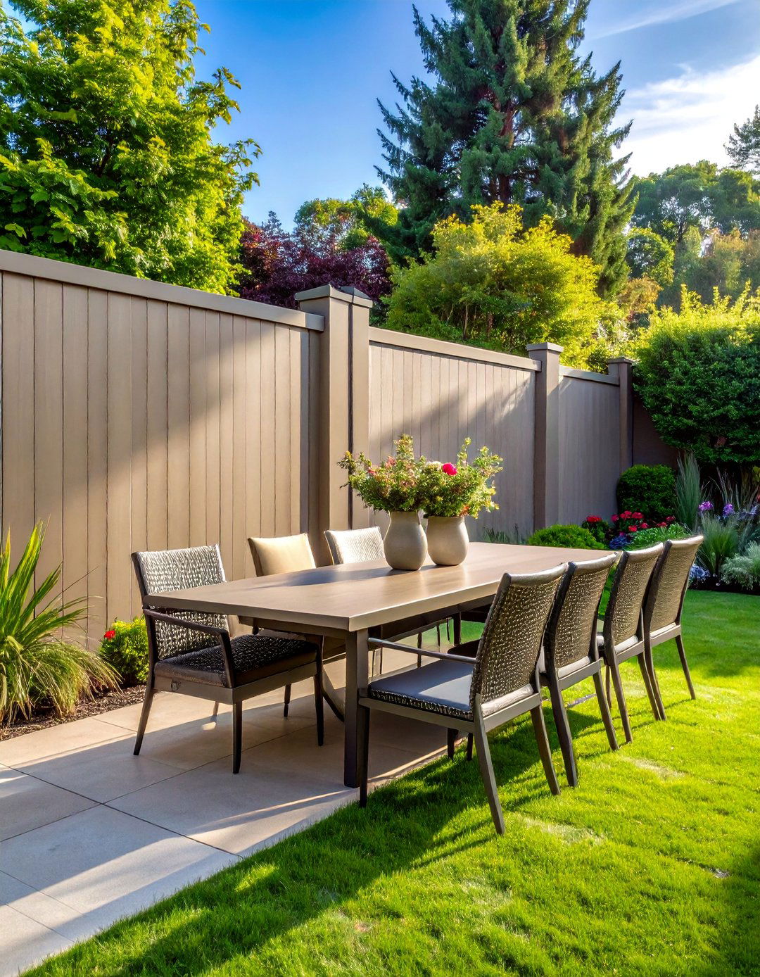 Greige Neutral Fence Painting - 20 Fence Painting Ideas to Transform Your Outdoor Space