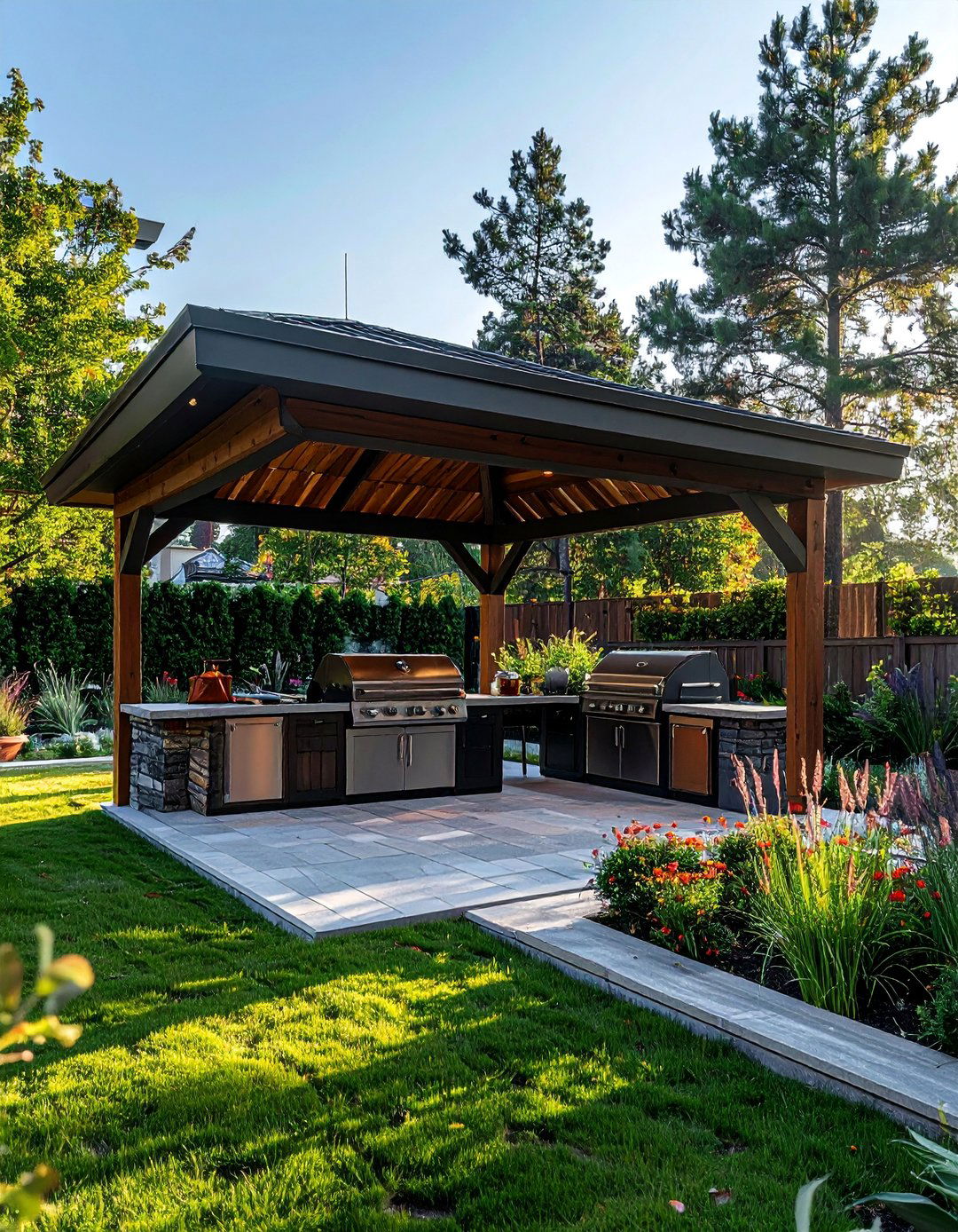 Grill Gazebo BBQ Station - 40 Gazebo Design Ideas for a Beautiful Outdoor Space