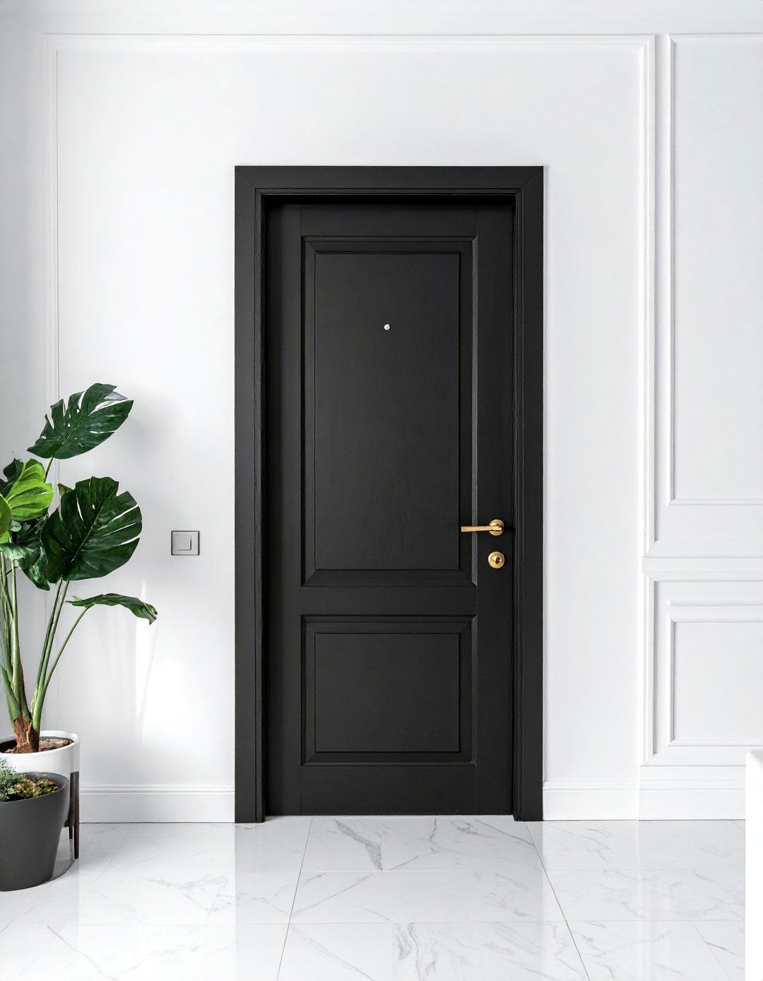 Grounding Black Interior Door Color - 25 Interior Door Color Ideas for a Fresh Home Look