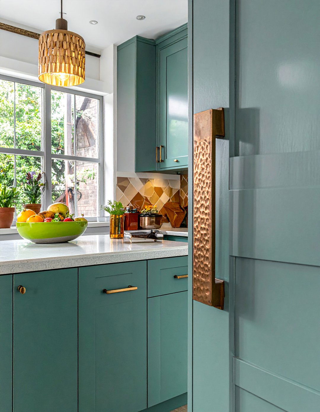 Hammered Metal Texture - 40 Kitchen Cabinet Hardware Ideas to Elevate Your Design