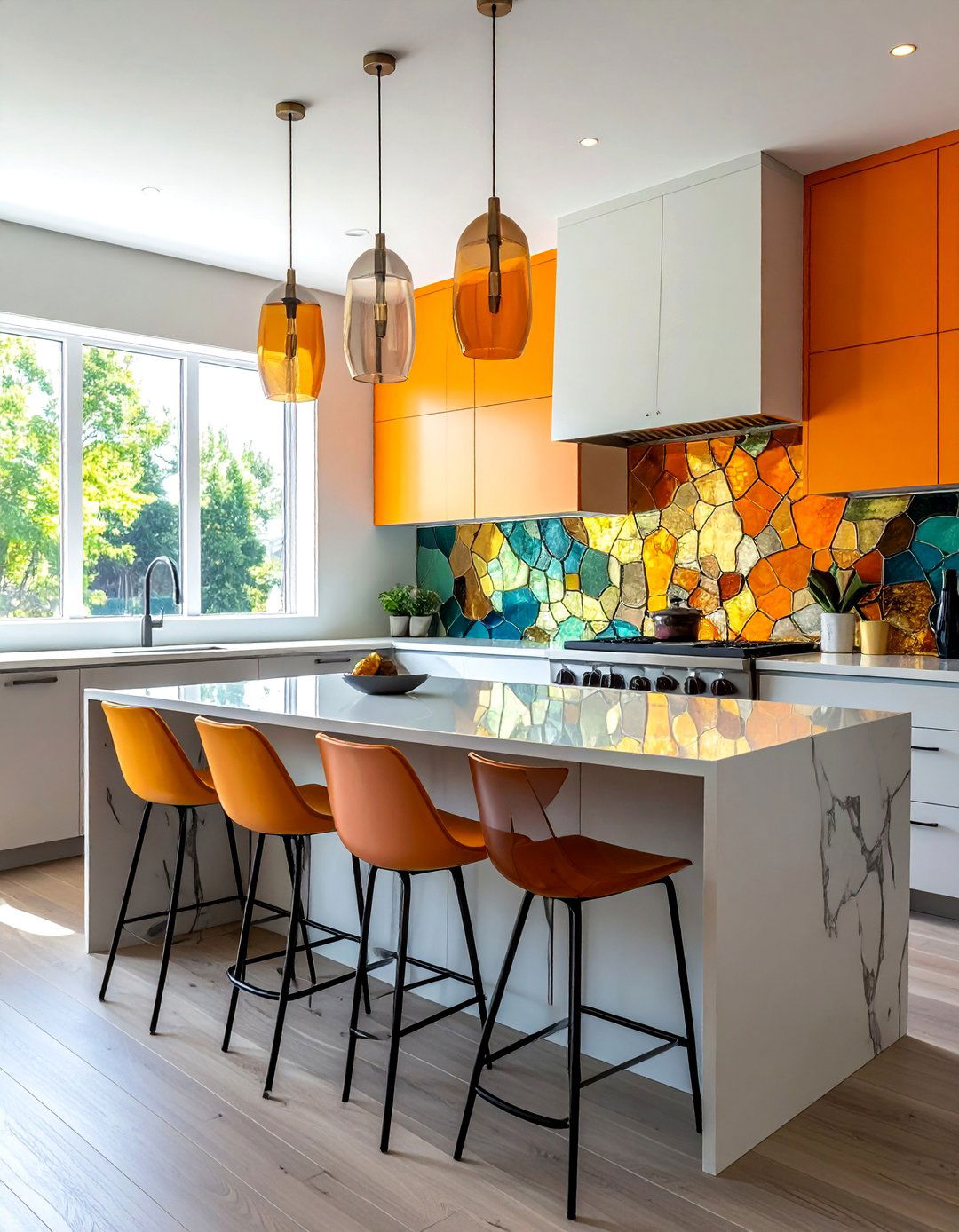 Hand Cut Artisan Mirror Pieces - 30 Mirrored Backsplash Kitchen Ideas for a Sleek Look