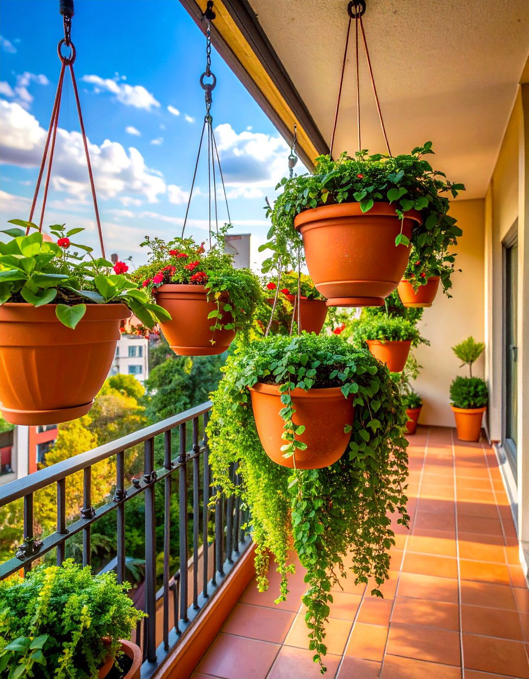 Hanging Planter Balcony Divider - 20 Balcony Divider Ideas for Privacy and Style