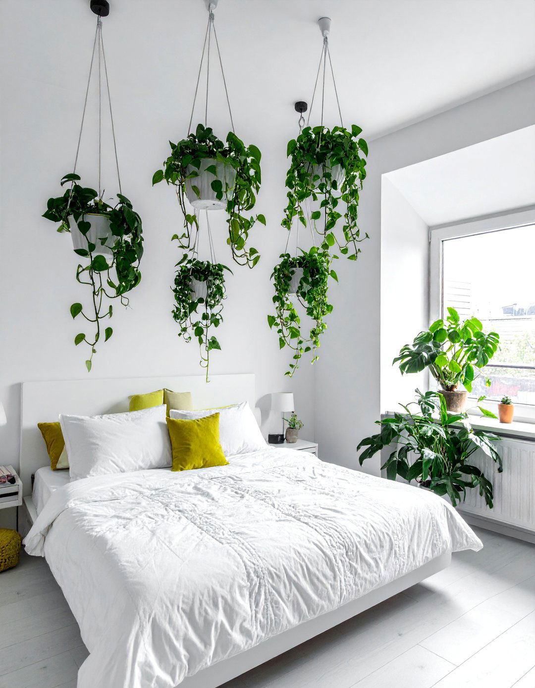 Hanging Plants to Bring in Nature - 40 Small Bedroom Ideas for Cozy and Functional Spaces