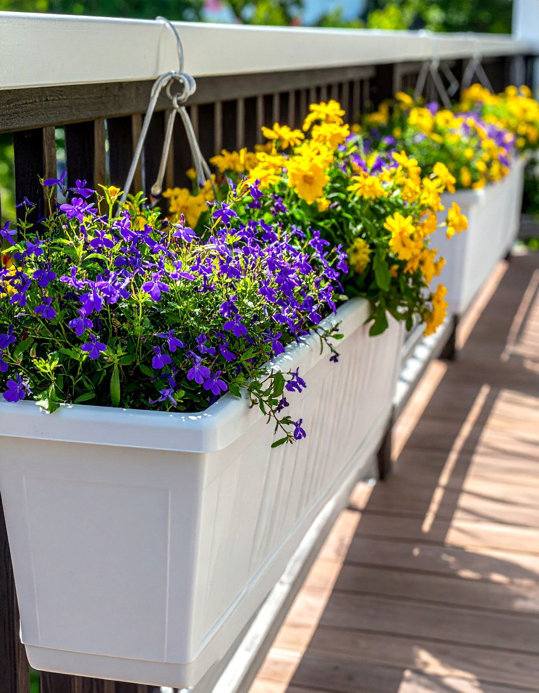 Hanging Railing Planter Box - 30 Planter Box Ideas for Beautiful Gardens