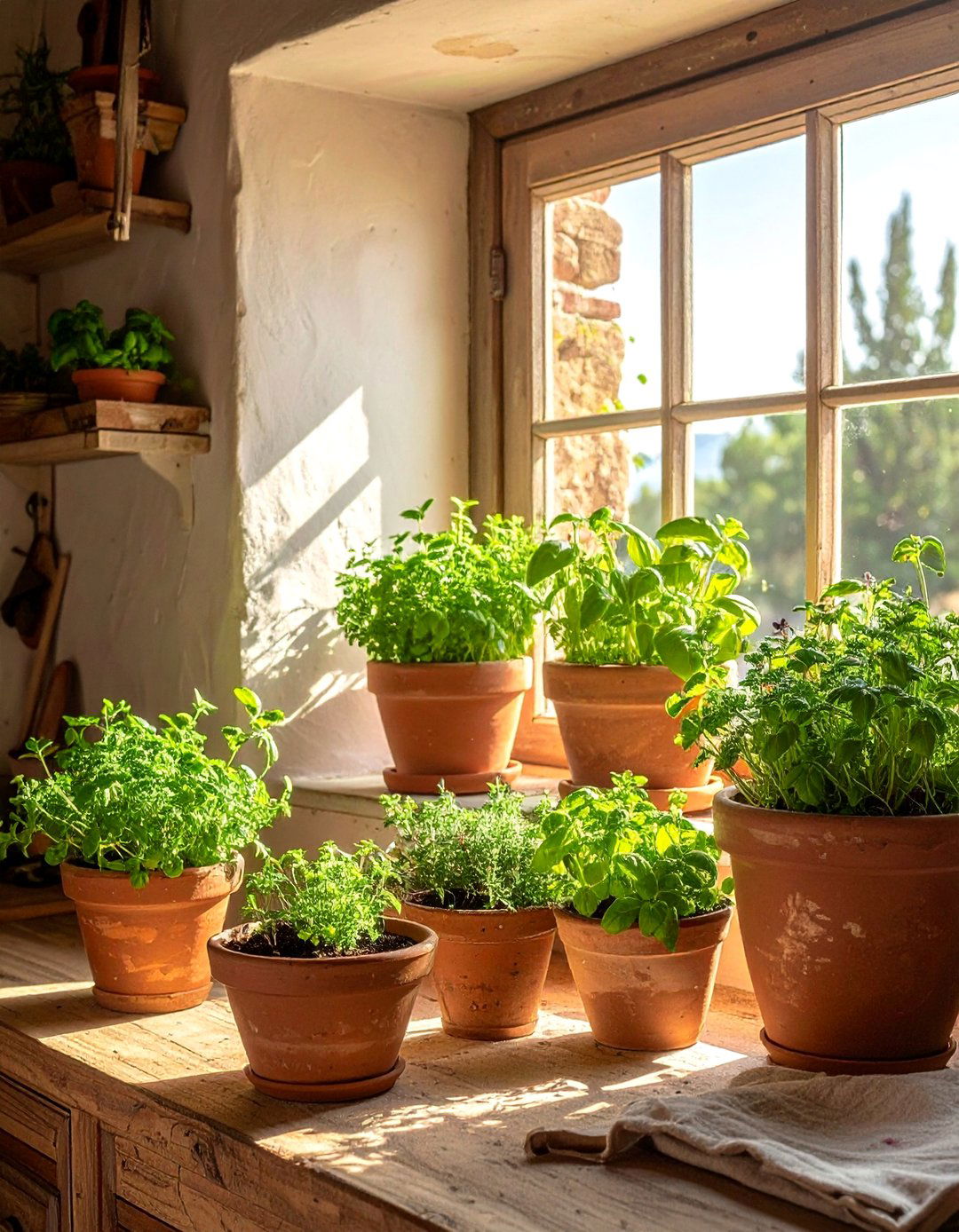 Herb Garden Integration - 20 Primitive Kitchen Ideas for a Rustic and Cozy Feel