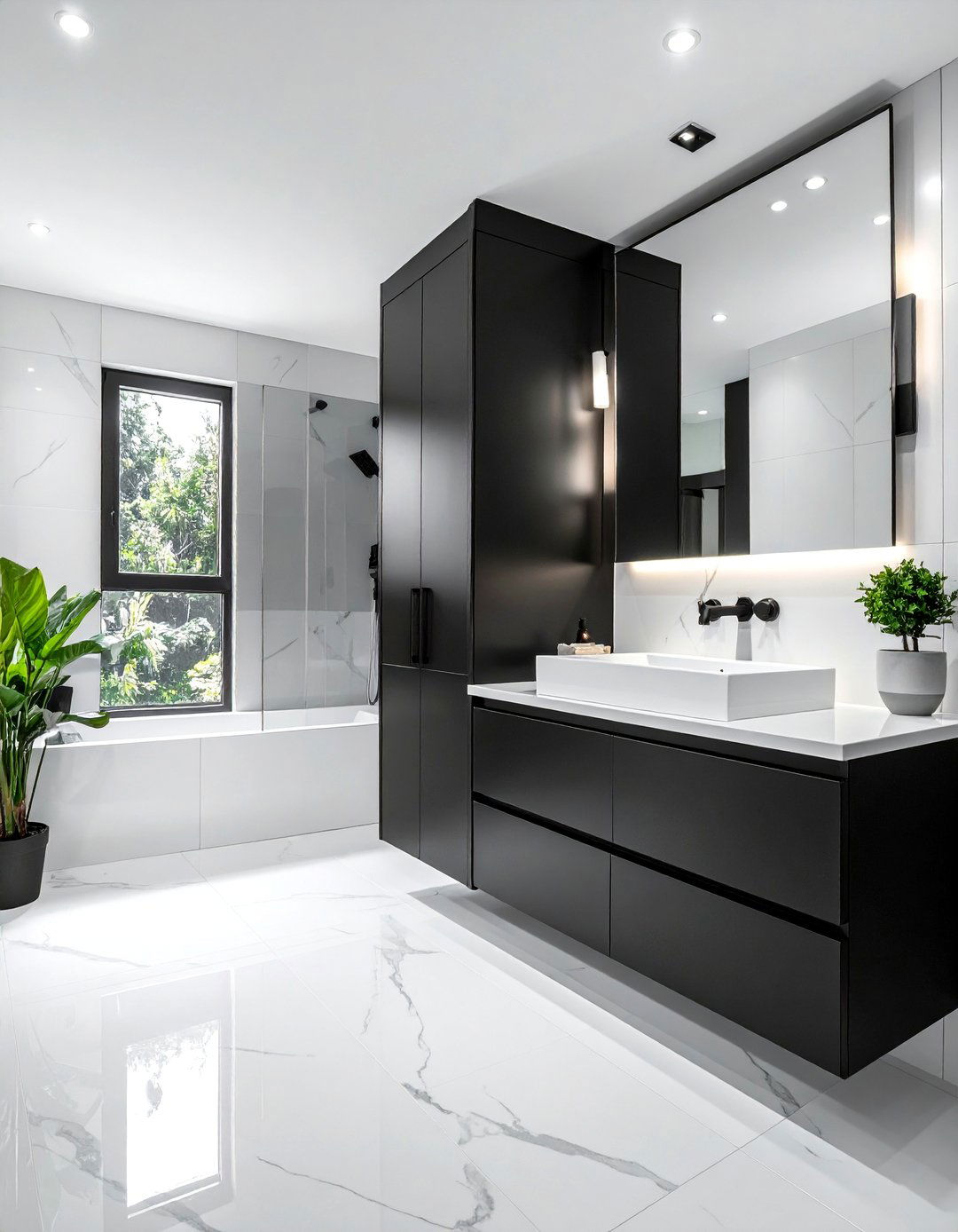 High Gloss Black Bathroom Cabinets - 25 Bathroom With Black Cabinets Ideas for a Bold Look