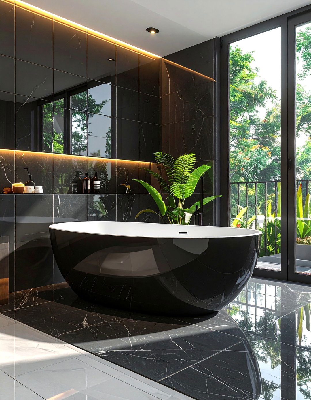 High Gloss Finish Bathtub Tiles - 40 Bathtub Tile Ideas for a Stunning Bathroom
