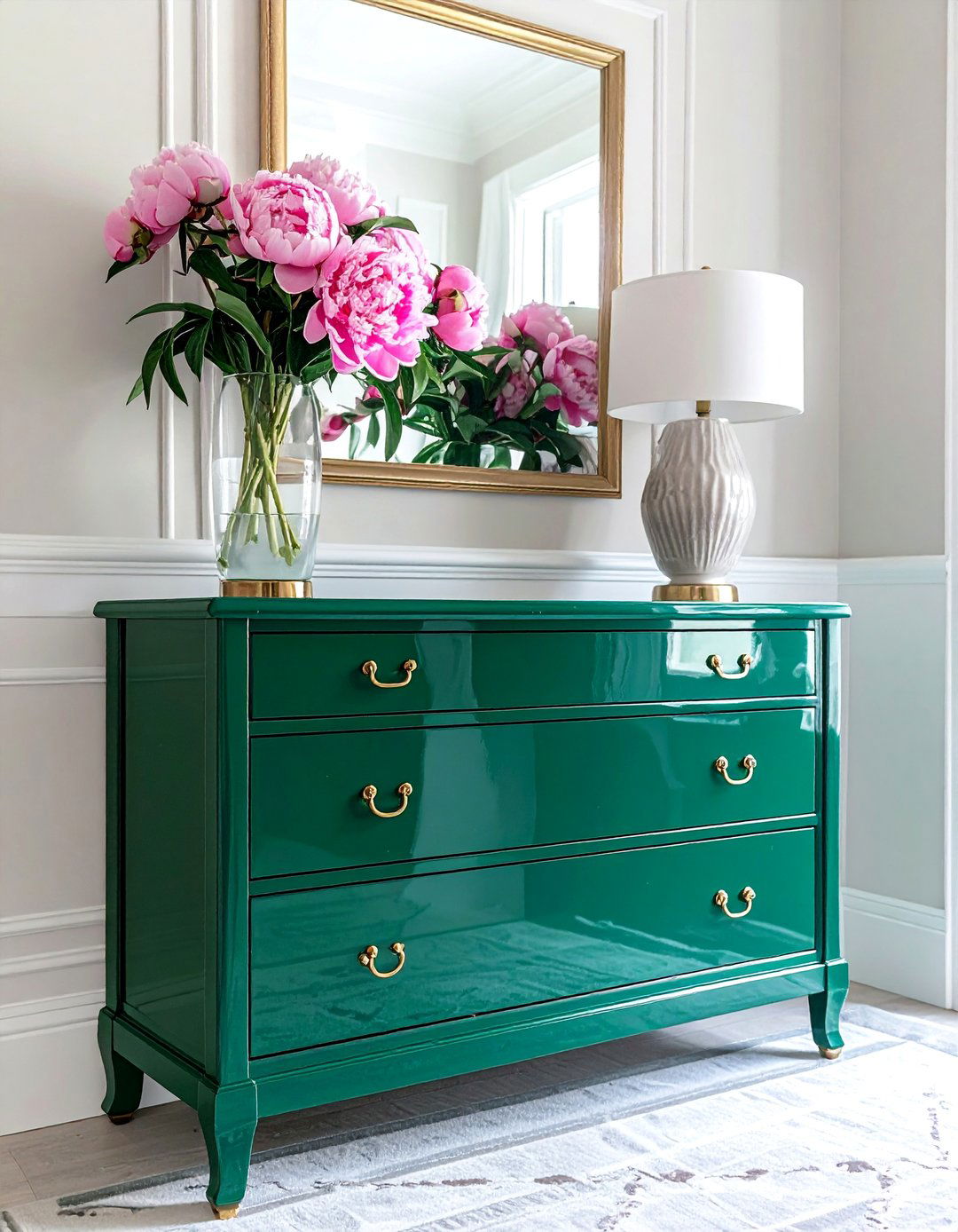 High Gloss Lacquered Furniture in a Preppy Room - 30 Preppy Room Ideas for a Chic and Timeless Look