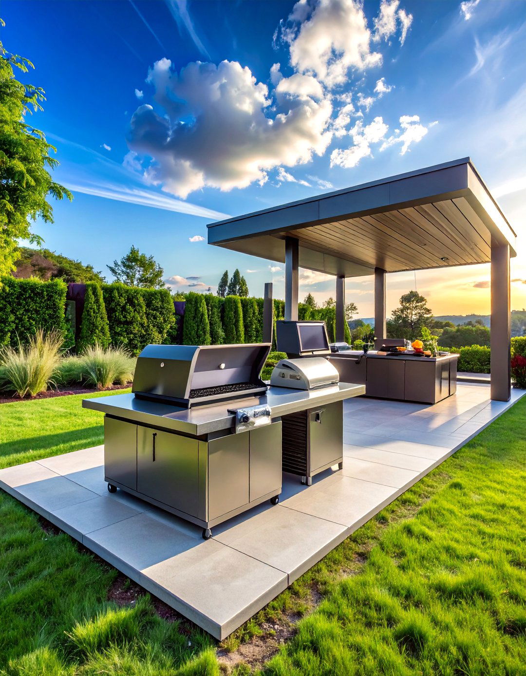 High Tech Smart BBQ Command Center - 40 Amazing BBQ Area Ideas for Outdoor Living