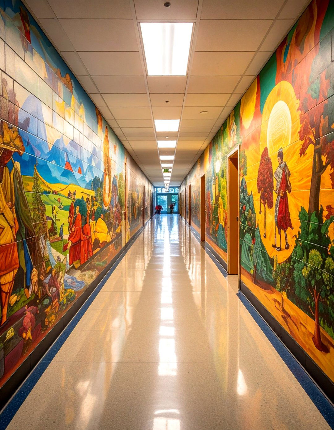 Historical Timeline School Mural - 30 Creative School Mural Ideas to Inspire Students