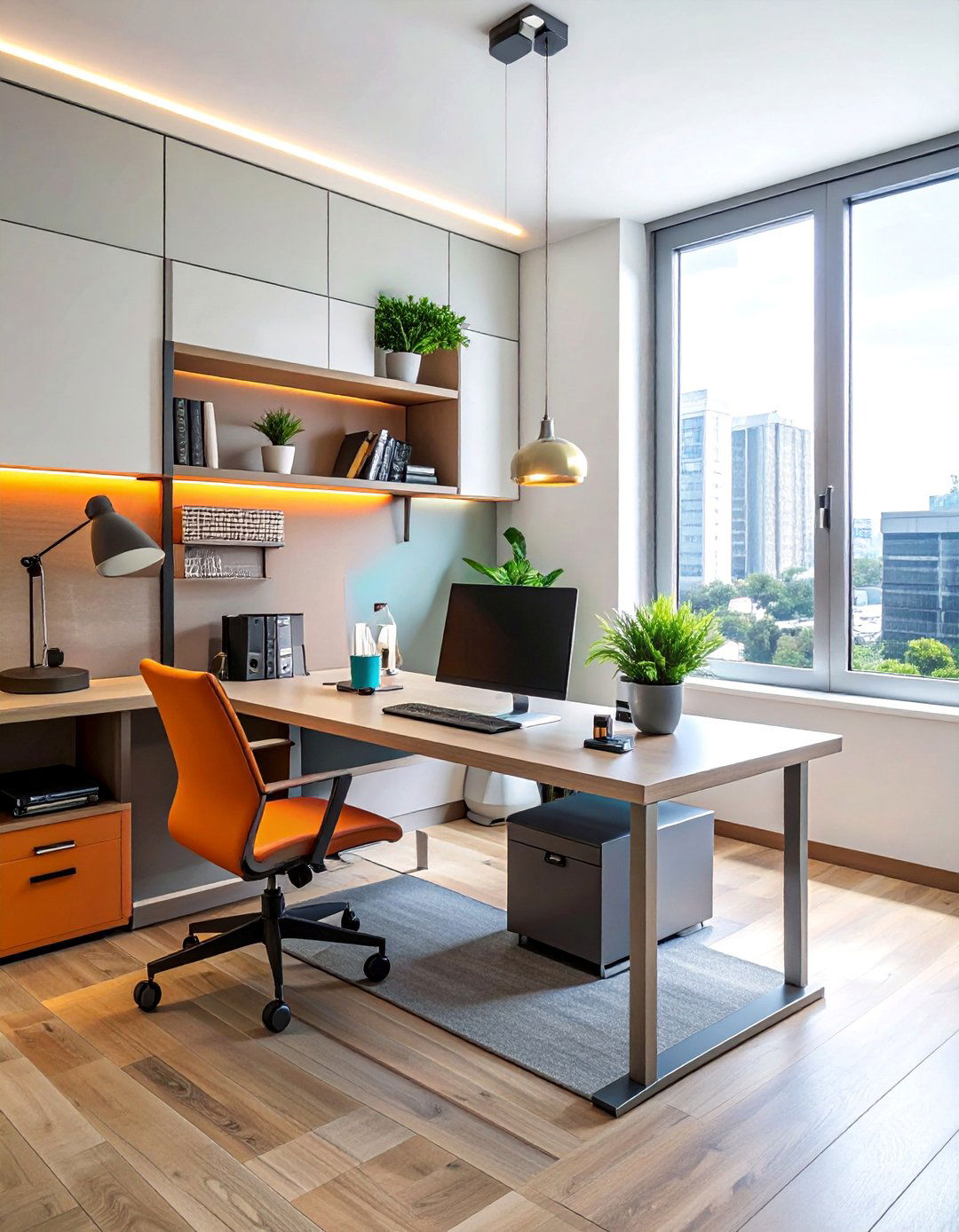 Home Office Cable Management - 40 Modern Home Office Ideas for a Productive Workspace