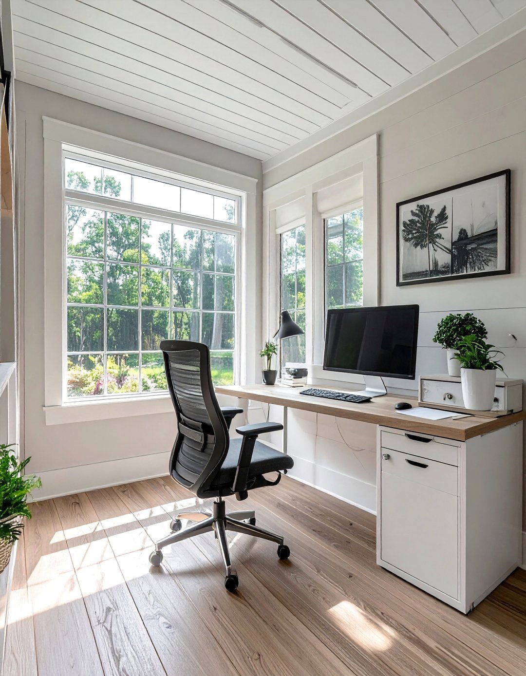 Home Office Conversion - 25 Enclosed Porch Ideas for Year-Round Enjoyment