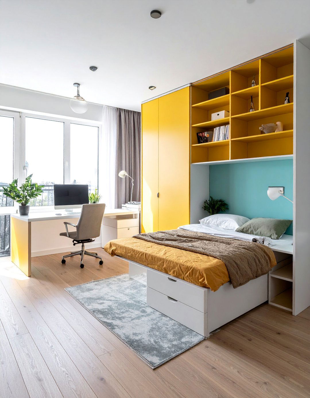 Home Office Murphy Bed Combination - 40 Modern Home Office Ideas for a Productive Workspace