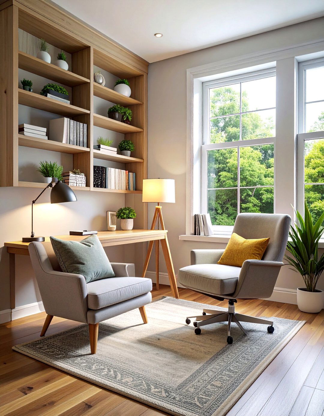 Home Office Reading Nook - 40 Modern Home Office Ideas for a Productive Workspace