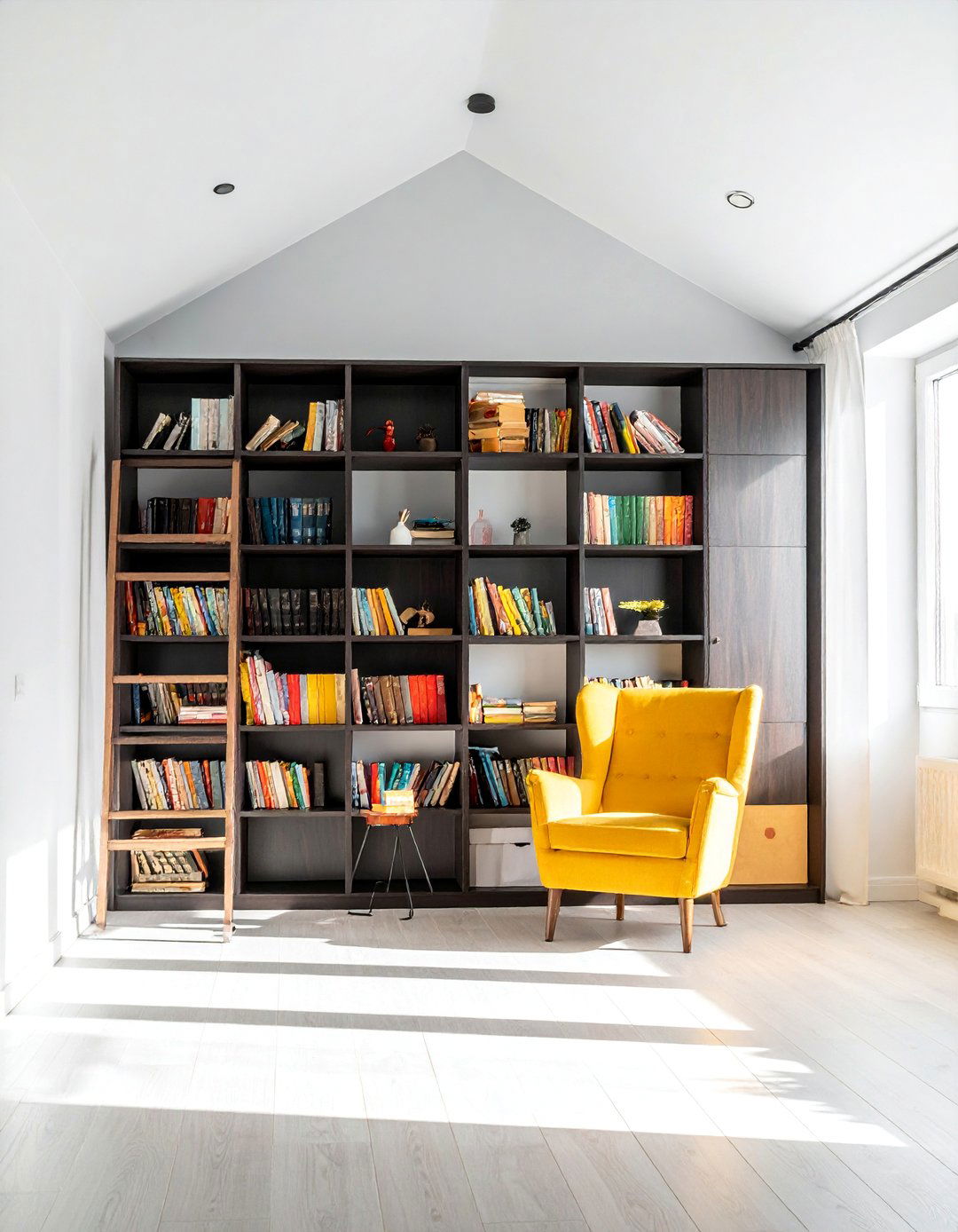 Homeschool Room with a Dedicated Library Wall - 25 Homeschool Room Ideas for a Productive Learning Space