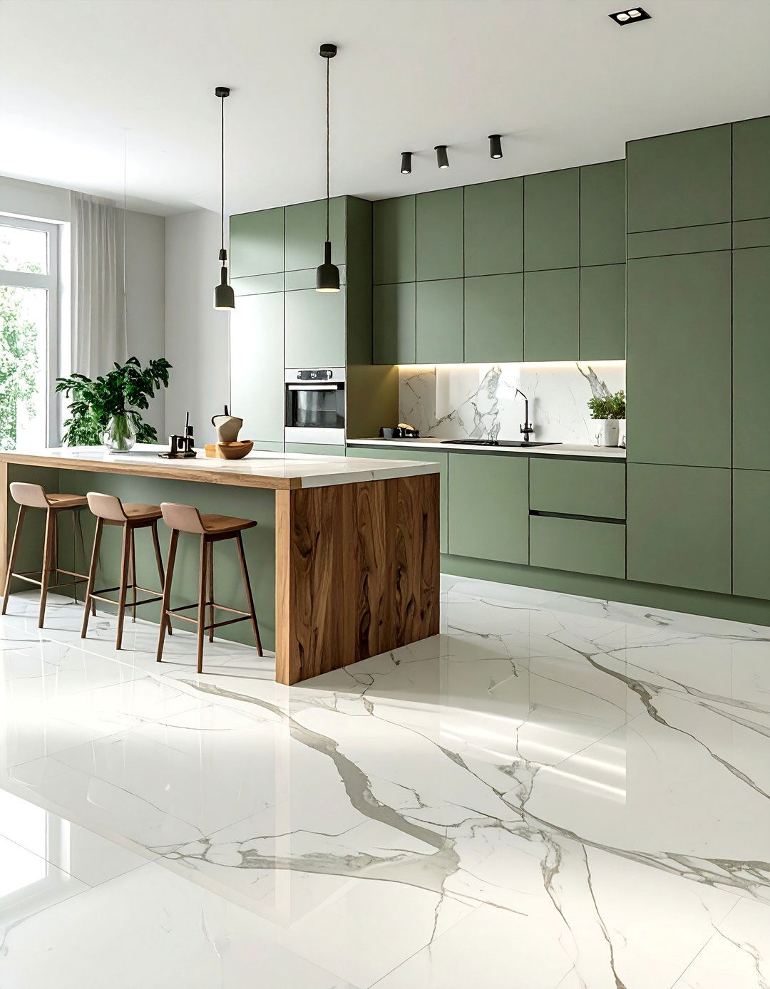 Honed Finish Marble Kitchen Floor - 20 Marble Kitchen Floor Ideas for Elegance