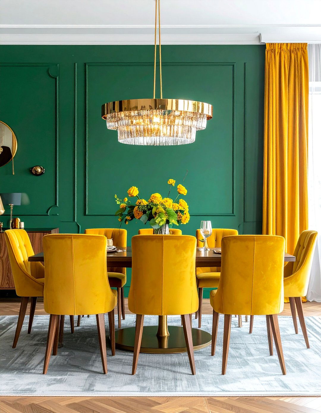 Honey Yellow and Emerald Green Palette - 40 Warm Color Palettes for Every Room in the House