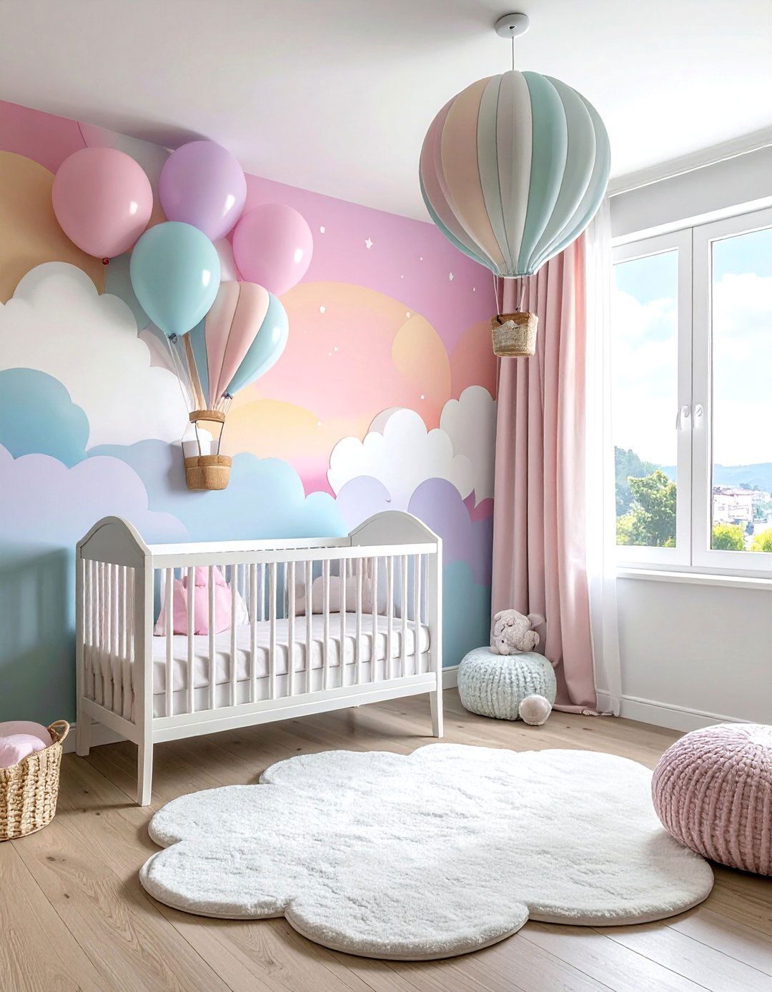 Hot Air Balloon Adventure Nursery - 25 Baby Girl Nursery Ideas for a Dreamy Space