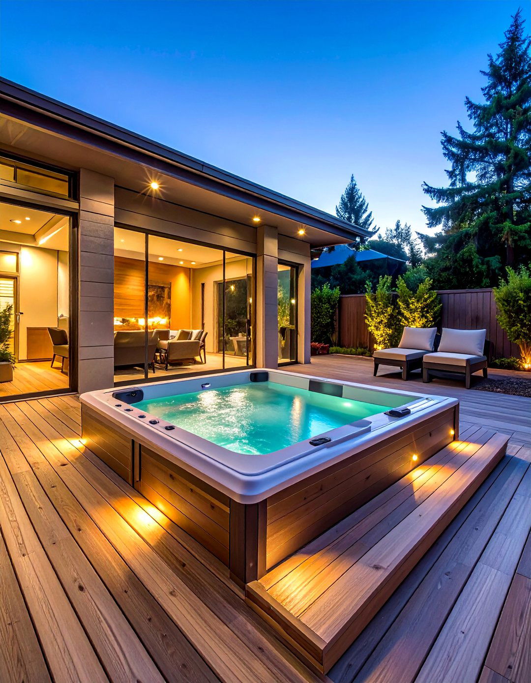 Hot Tub Spa Integration - 30 Patio Deck Ideas to Elevate Your Outdoor Living
