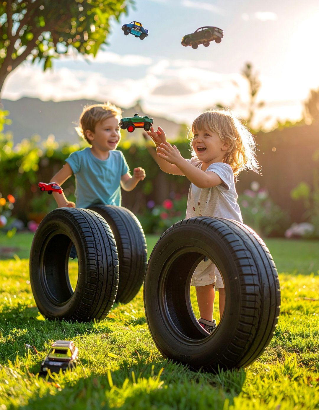 Hot Wheels Tire Toss Game - 25 Hot Wheels Birthday Party Ideas for Car-Loving Kids