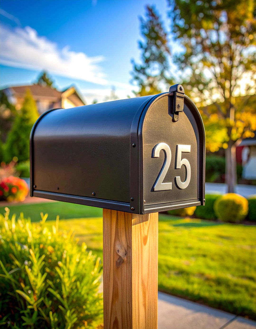 House Numbers Integrated into a Mailbox - 40 House Number Ideas for Curb Appeal