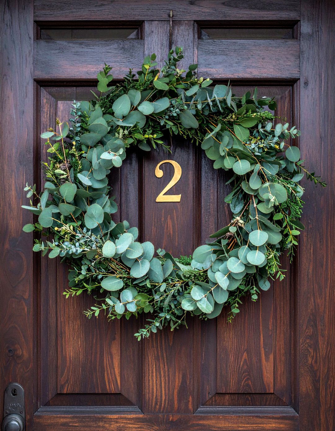 House Numbers on an Address Wreath - 40 House Number Ideas for Curb Appeal