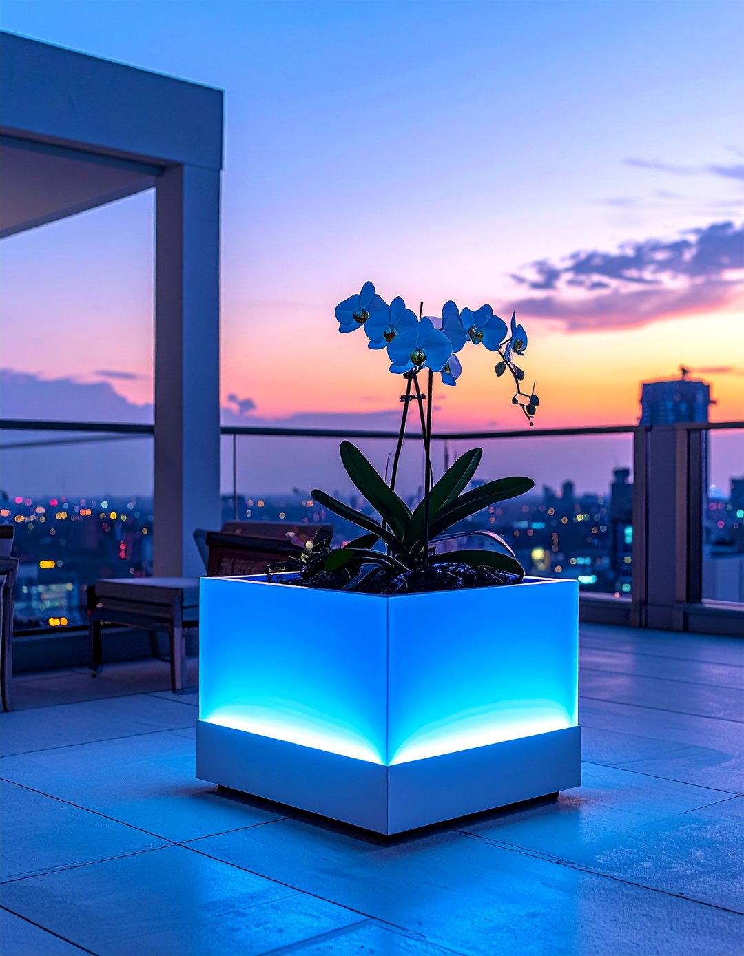 Illuminated LED Planter Box - 30 Planter Box Ideas for Beautiful Gardens
