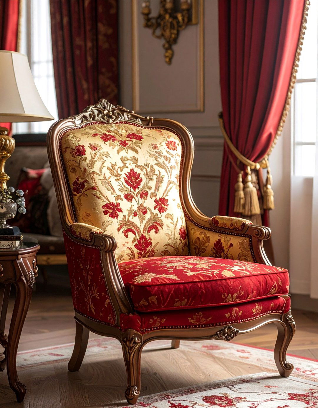 Incorporate Fabrics like Damask and Brocade - 25 Classic Traditional Living Room Design Ideas