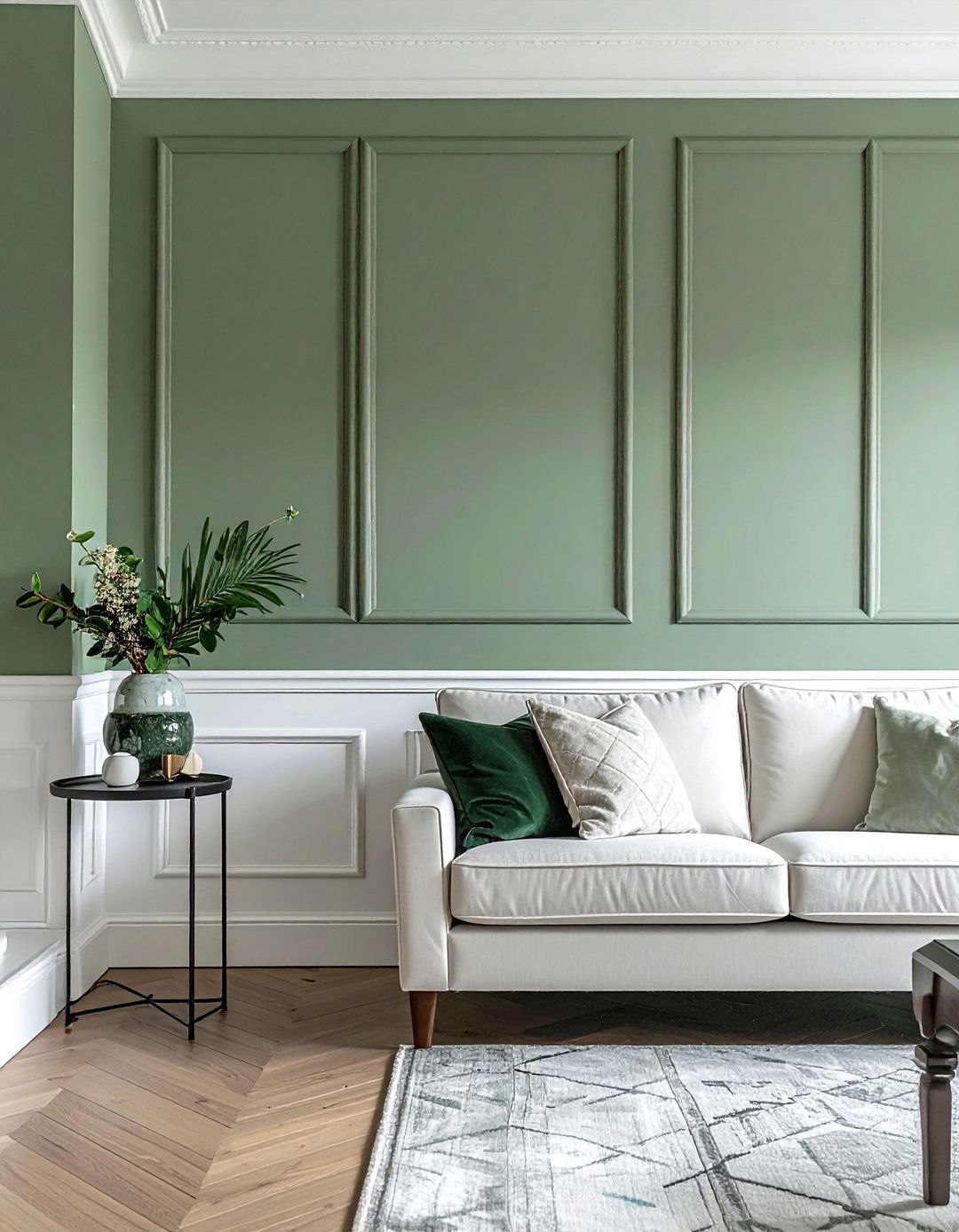 Incorporate Wainscoting on the Walls - 25 Classic Traditional Living Room Design Ideas