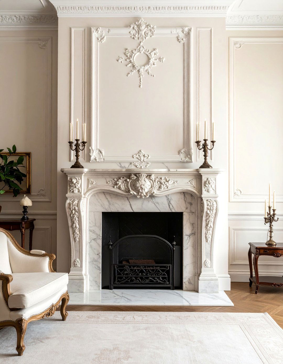 Incorporate a Grand Fireplace Mantel - 25 Classic Traditional Living Room Design Ideas