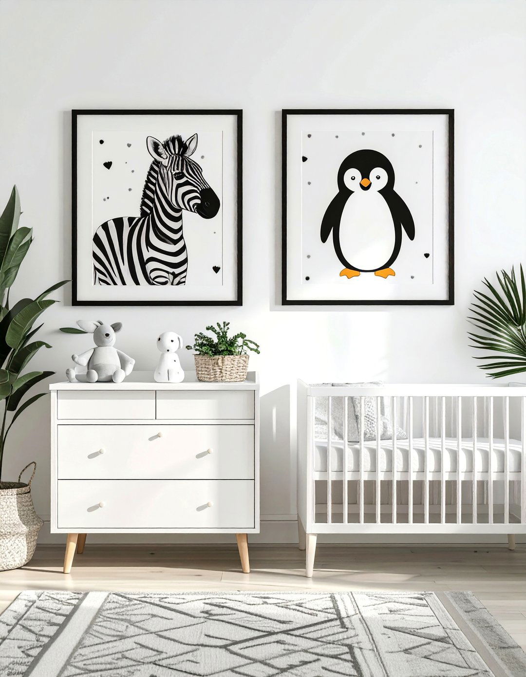 Incorporating Animal Themes in a Black and White Nursery - 25 Black and White Nursery Ideas for Timeless Style