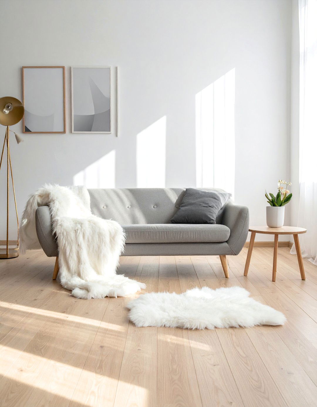 Incorporating Faux Fur Accents - 40 Cozy Living Room Ideas to Transform Your Space
