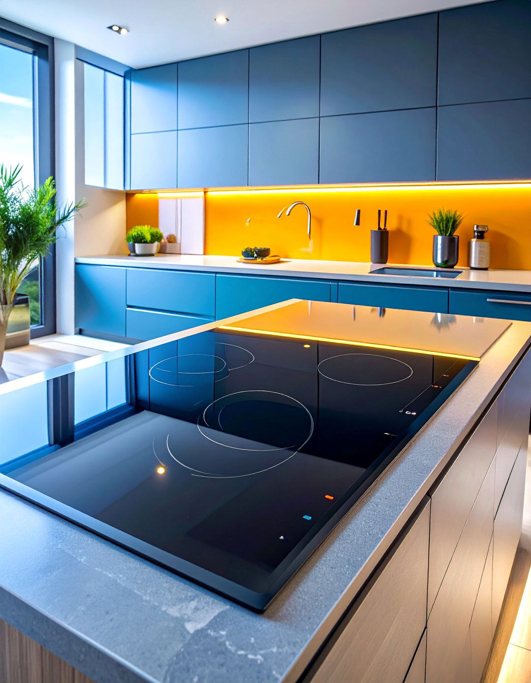 Induction Cooktop Technology - 40 Modern Kitchen Ideas for a Sleek and Functional Space