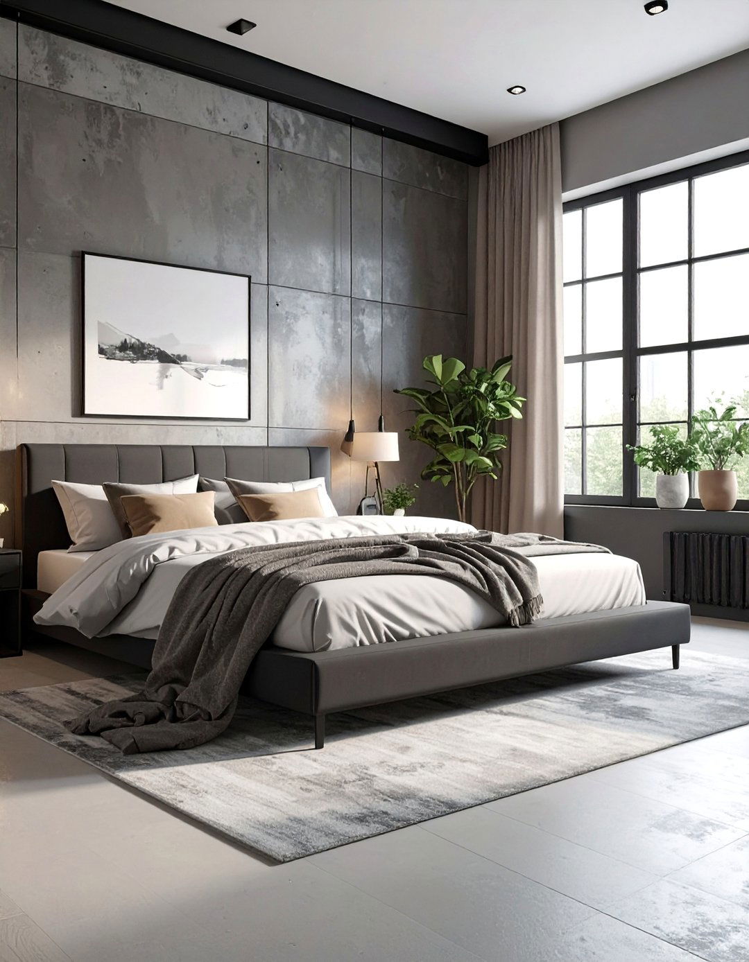 Industrial Bedroom with A Neutral Color Palette - 20 Industrial Bedroom Ideas for a Modern and Edgy Look