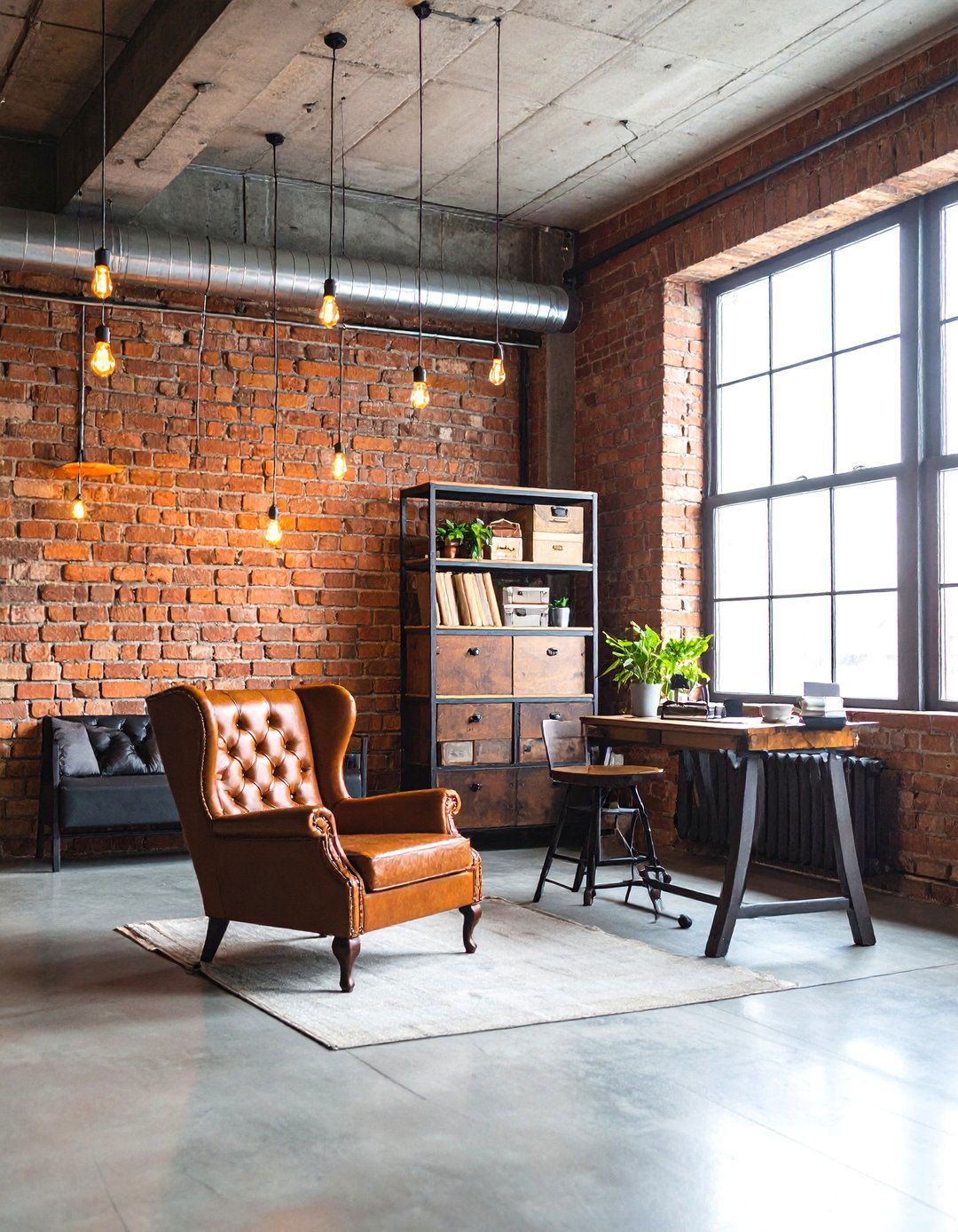 Industrial Chic Lactation Loft - 20 Lactation Room Ideas for Comfort and Privacy