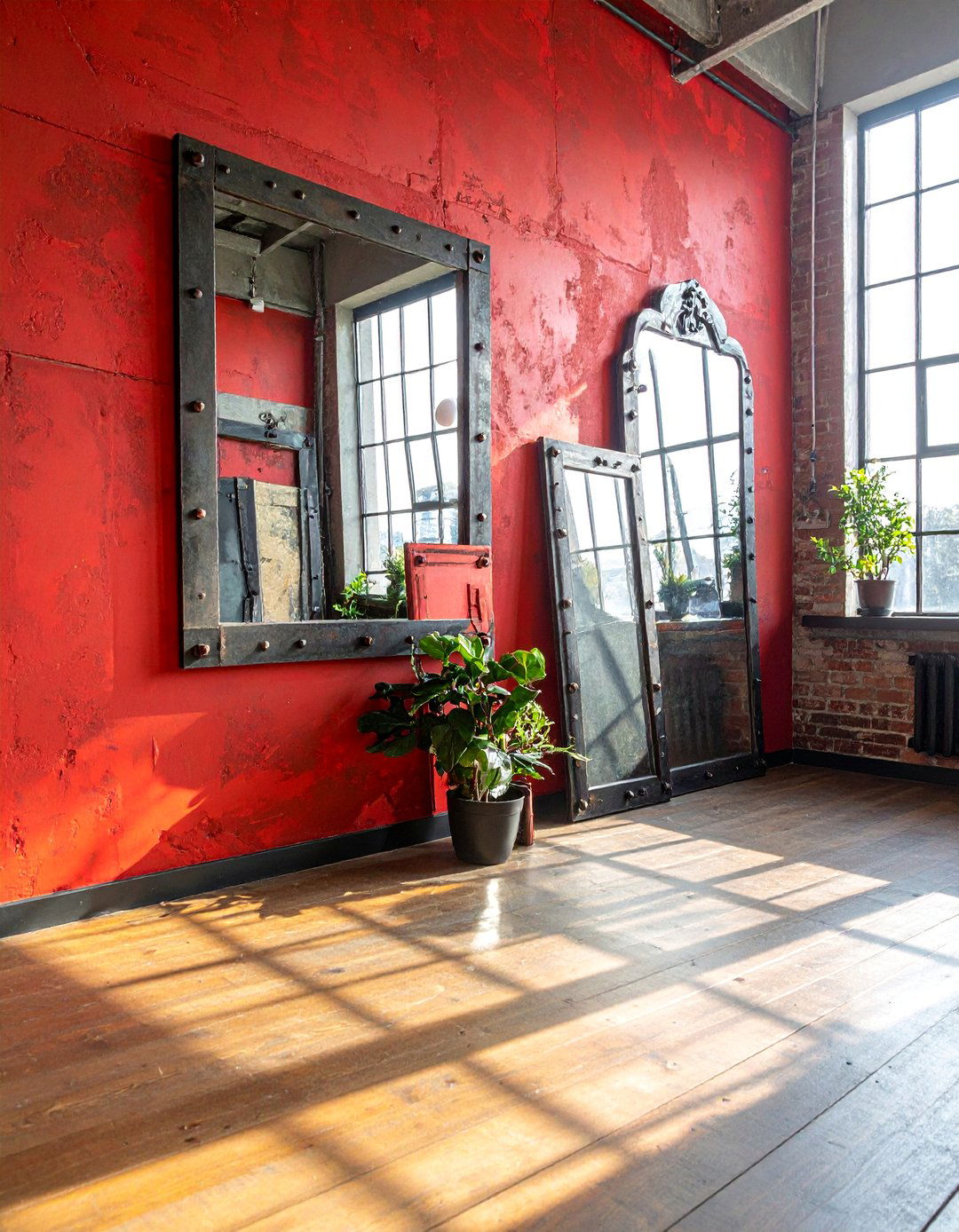 Industrial Modern Edge - 30 Mirror Gallery Wall Ideas to Elevate Your Decor