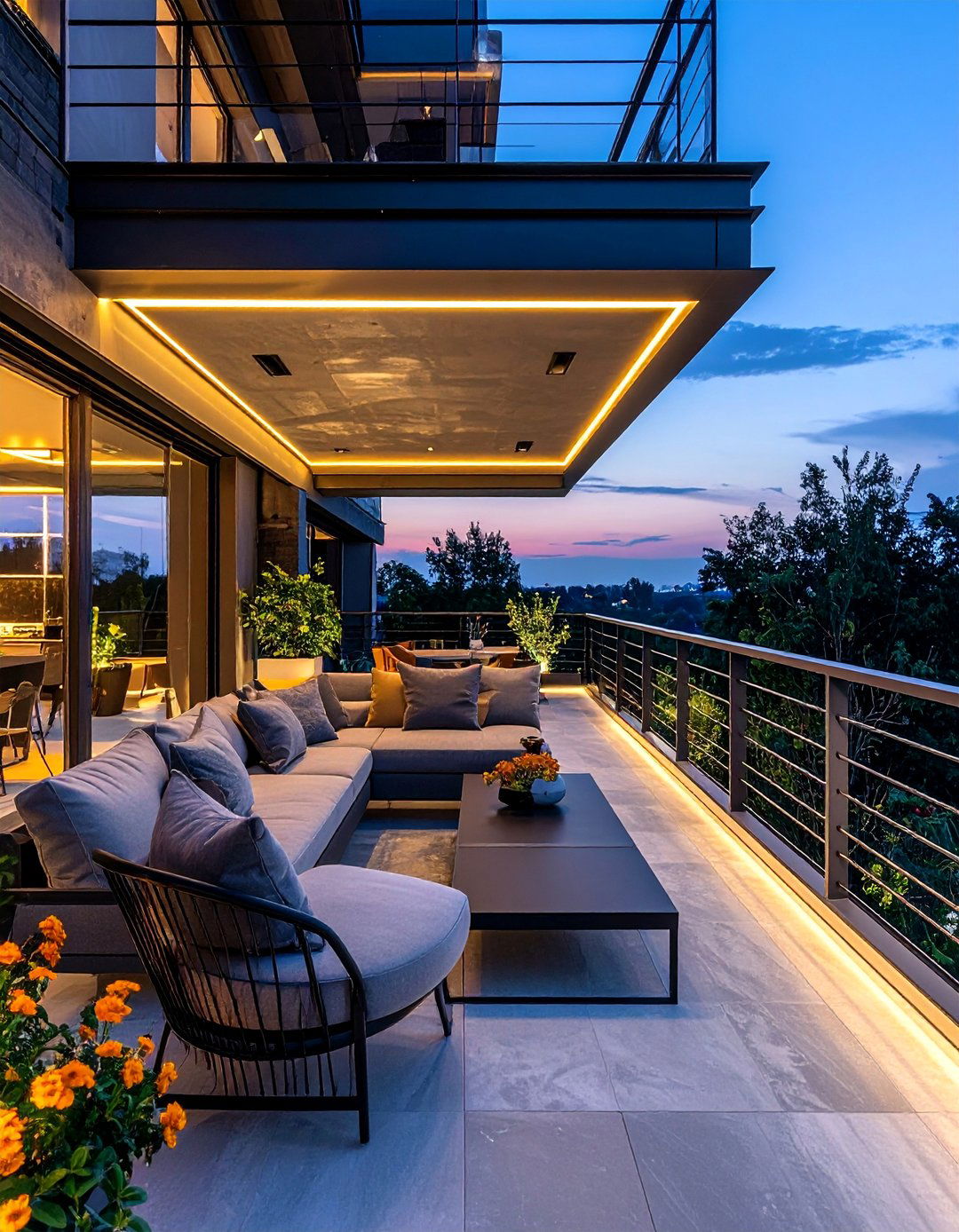 Industrial Modern Steel Balcony - 20 Mansion Balcony Ideas for a Luxurious View