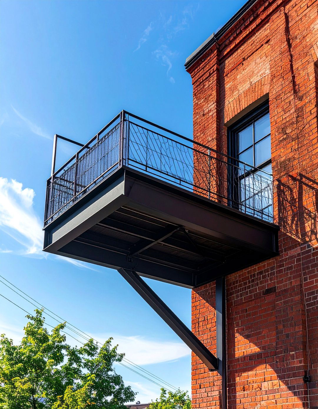 Industrial Steel Frame Cantilever Balcony - 20 Cantilever Balcony Ideas for Modern Homes