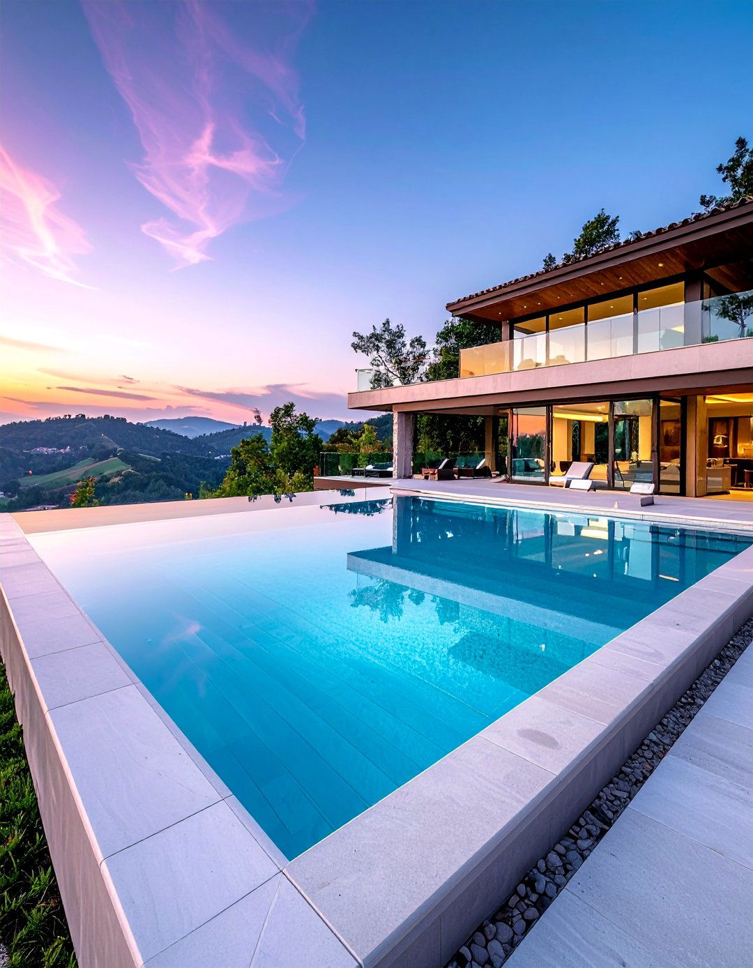 Infinity Edge Spa Design - 20 Rectangle Pool With Hot Tub Designs for Backyards