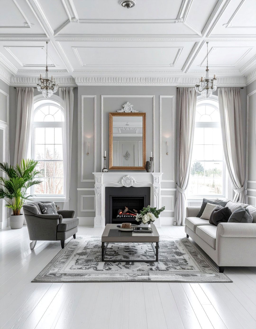 Install Detailed Crown Molding and Trim - 25 Classic Traditional Living Room Design Ideas