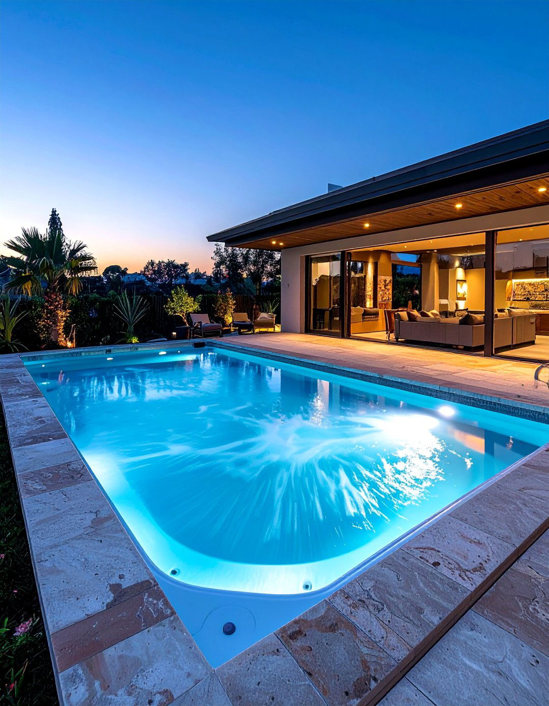 Integrated Corner Spa Design - 20 Rectangle Pool With Hot Tub Designs for Backyards