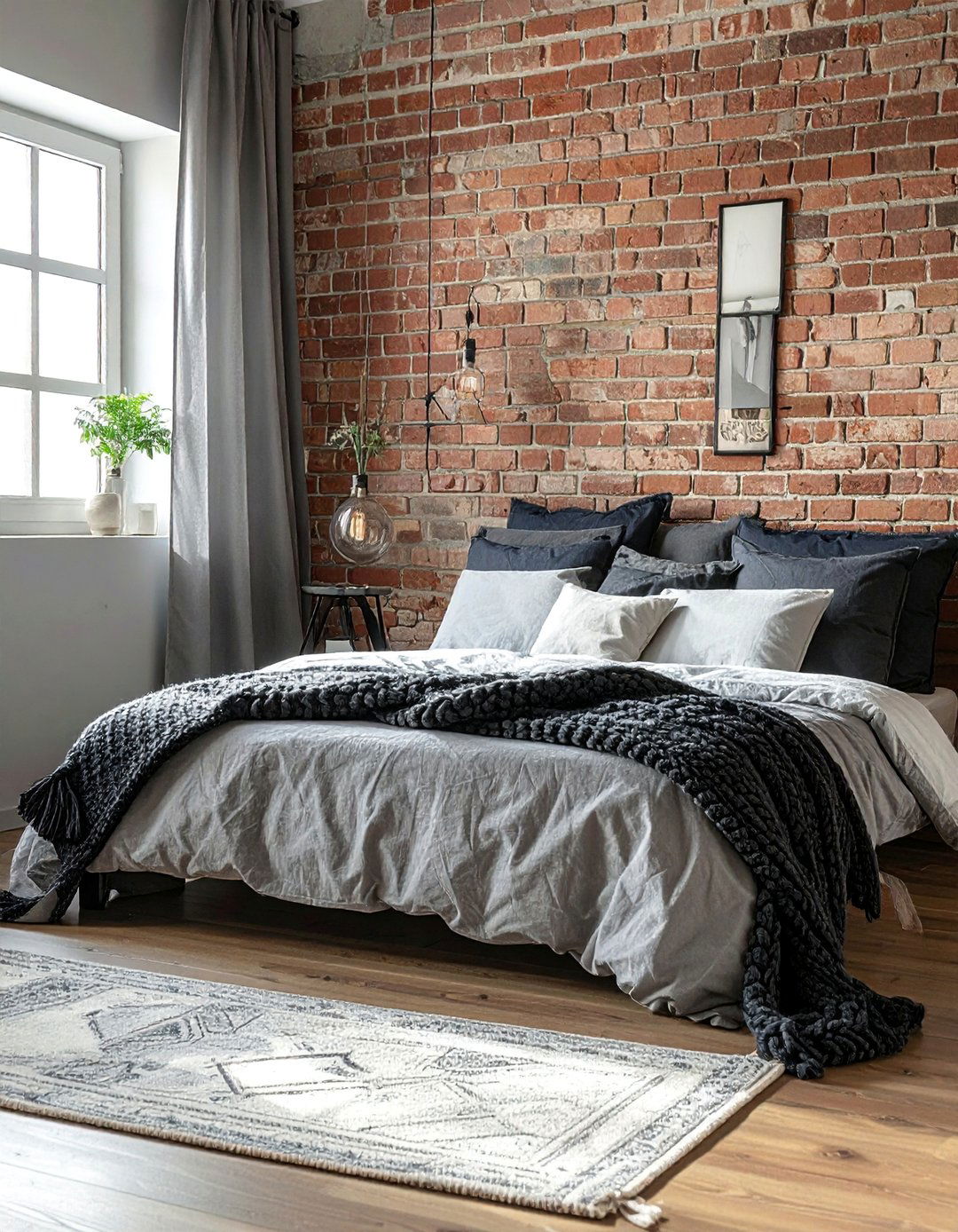 Integrating Soft Textiles in an Industrial Bedroom - 20 Industrial Bedroom Ideas for a Modern and Edgy Look