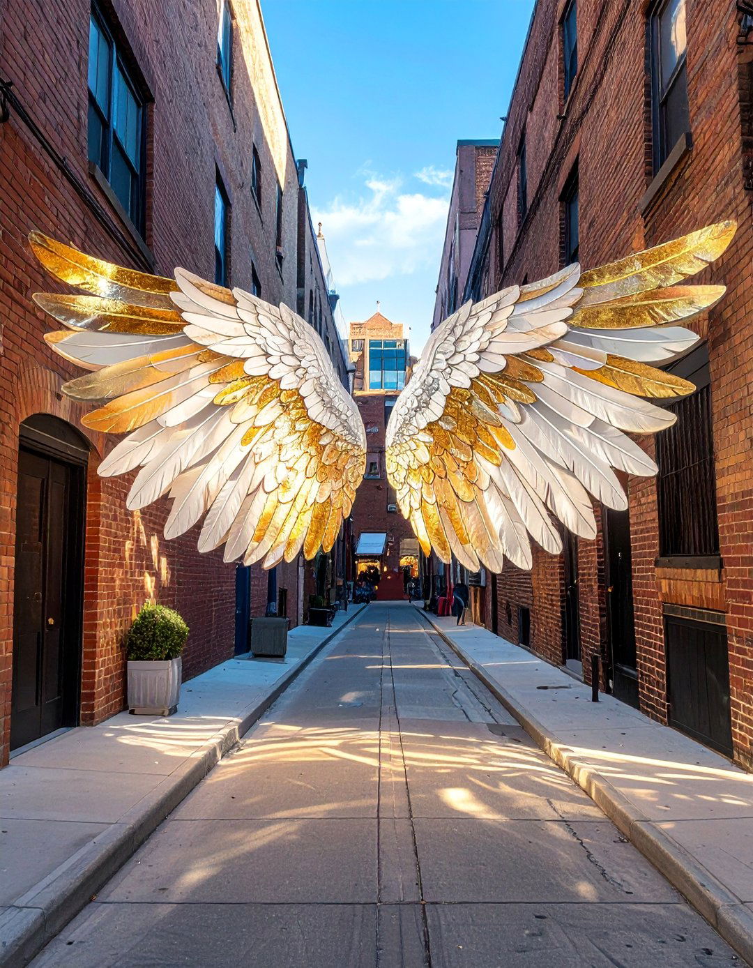 Interactive Angel Wings Small Town Mural - 20 Small Town Murals to Brighten Up Your Community