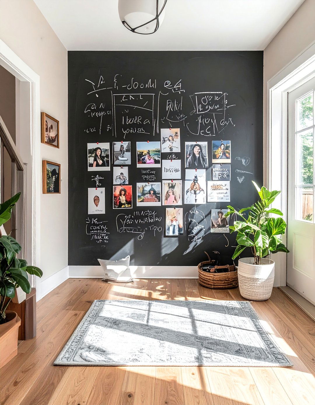 Interactive Chalkboard Photo Wall - 40 Photo Wall Ideas to Personalize Your Living Space