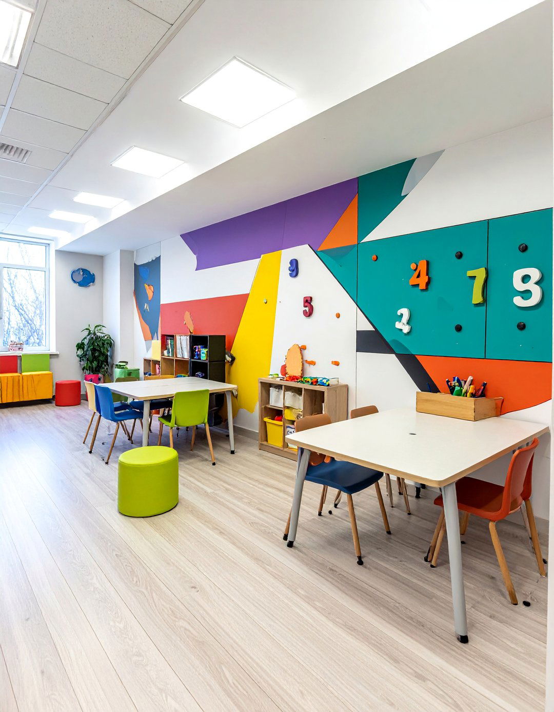 Interactive Problem Solving Station - 20 Math Mural Ideas to Inspire Your Space