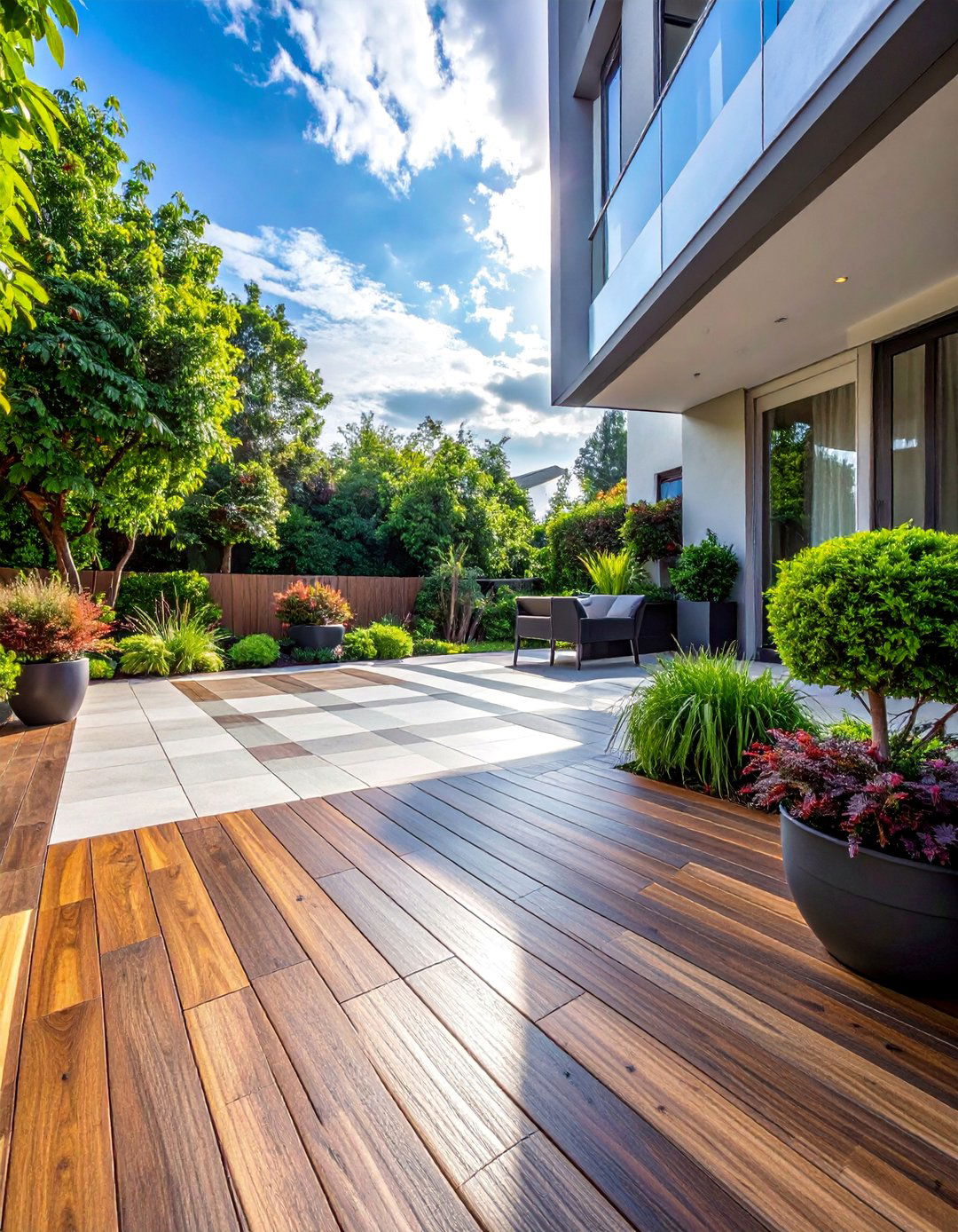 Interlocking Deck Tiles for Small Patio Flooring - 40 Small Patio Ideas to Maximize Your Outdoor Space