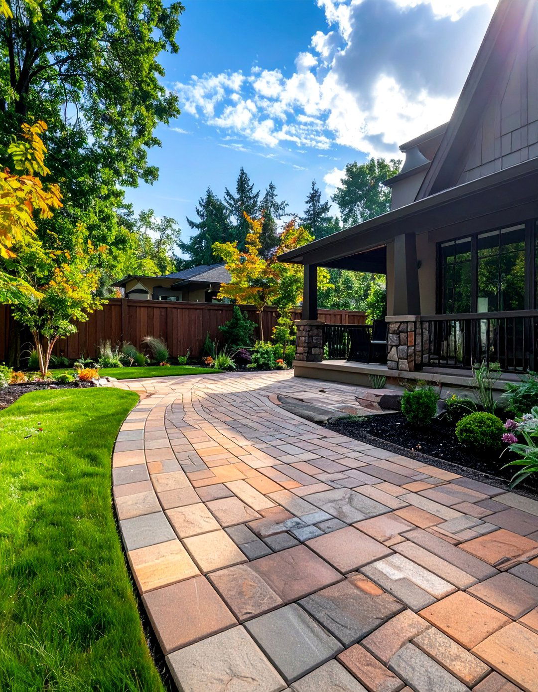 Interlocking Paver Patio for Durability - 40 Beautiful Paver Patio Ideas for Outdoor Living