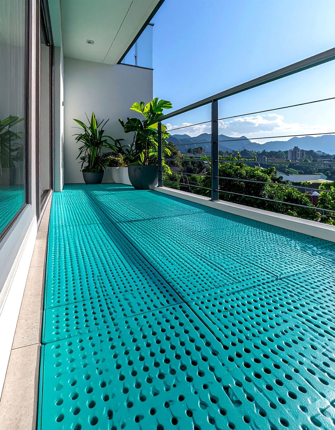 Interlocking Plastic Balcony Tiles - 25 Balcony Flooring Ideas to Enhance Your Outdoor Space
