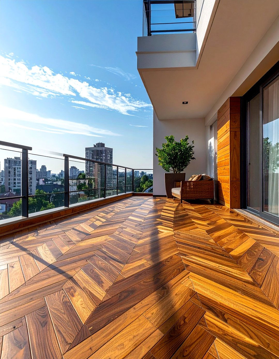 Interlocking Wood Deck Tiles for Balcony Flooring - 25 Balcony Flooring Ideas to Enhance Your Outdoor Space